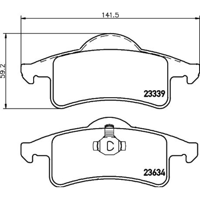 Hella 8DB 355 009-891 Bremsbelagsatz, Scheibenbremse Hella 8DB 355 009-891 Bremsbelagsatz, Scheibenbremse
