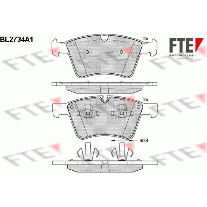 FTE 9011054 Bremsbelagsatz, Scheibenbremse