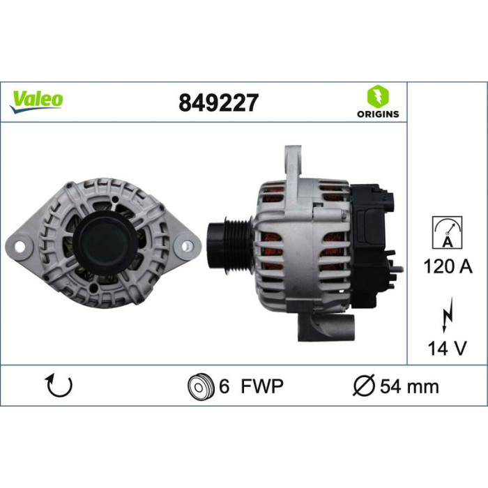 Valeo 849227 Generator ORIGINS Valeo 849227 Generator ORIGINS