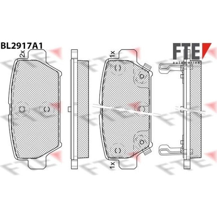 FTE 9011160 Bremsbelagsatz, Scheibenbremse FTE 9011160 Bremsbelagsatz, Scheibenbremse