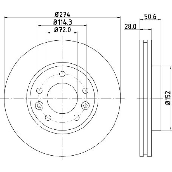 Hella 8DD 355 125-591 Bremsscheibe Pro High Carbon Hella 8DD 355 125-591 Bremsscheibe Pro High Carbon