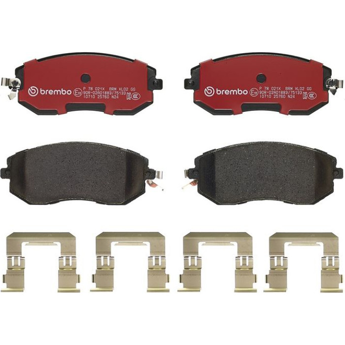 Brembo P 78 021X Bremsbelagsatz, Scheibenbremse XTRA LINE