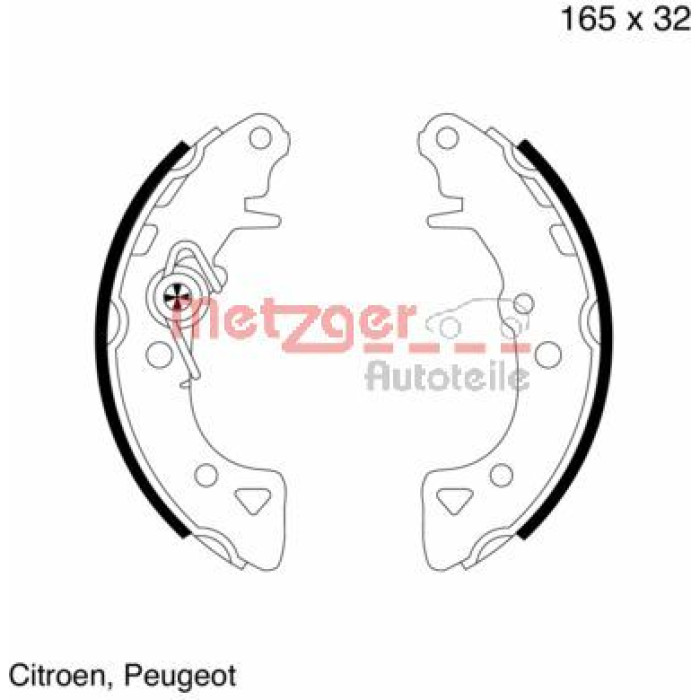 Metzger MG 429 Bremsbackensatz Metzger MG 429 Bremsbackensatz