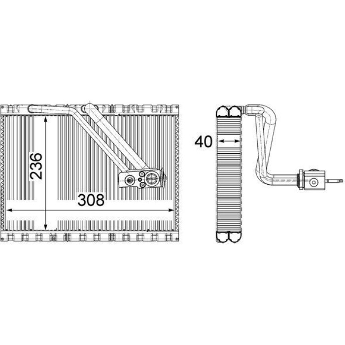 Mahle AE 127 000P Verdampfer, Klimaanlage BEHR Premium Line