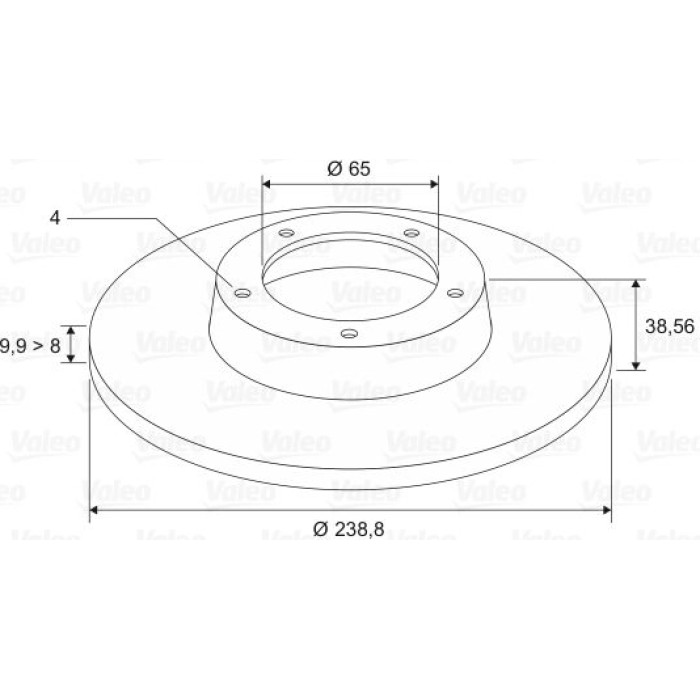 Valeo 186249 Bremsscheibe Valeo 186249 Bremsscheibe
