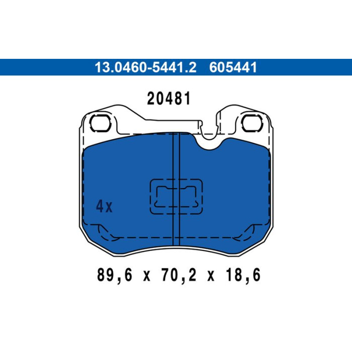 ATE 13.0460-5441.2 Bremsbelagsatz, Scheibenbremse ATE 13.0460-5441.2 Bremsbelagsatz, Scheibenbremse