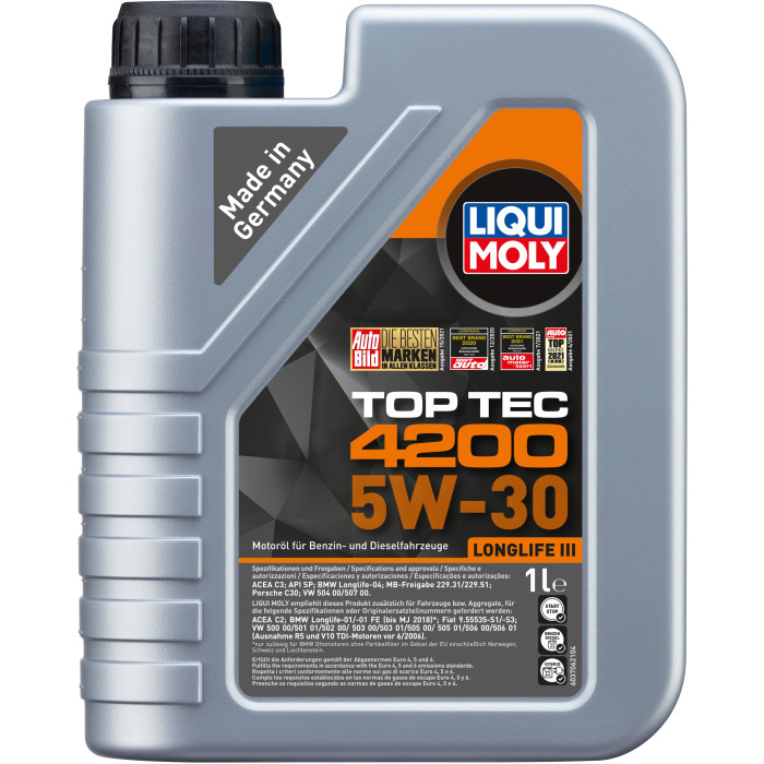 LIQUI MOLY 3706 Motoröl Top Tec 4200 5W-30 1 l 4200 5W-30 New Generation