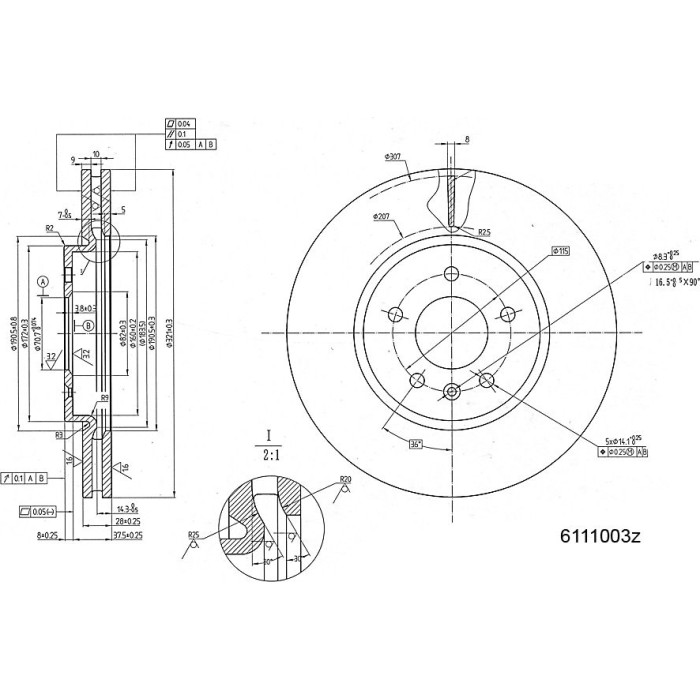 Metzger 6111003 Bremsscheibe