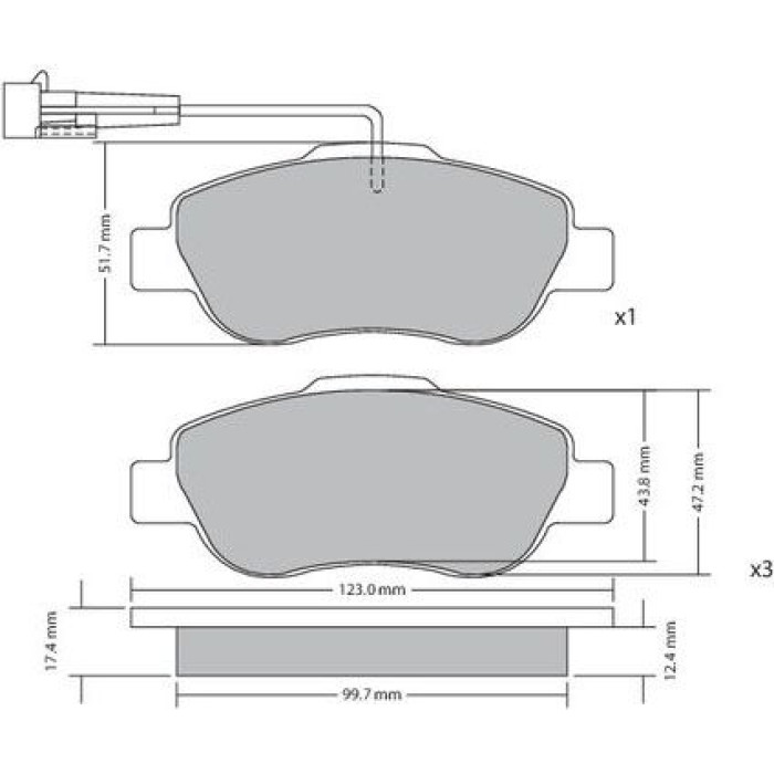 Metzger 1170382 Bremsbelagsatz, Scheibenbremse Metzger 1170382 Bremsbelagsatz, Scheibenbremse