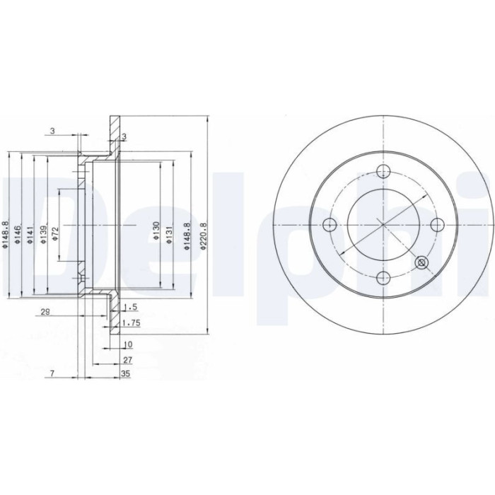 Delphi BG2118 Bremsscheibe