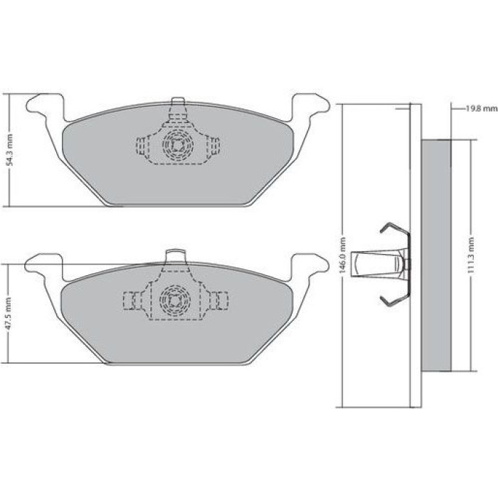 Metzger 1170027 Bremsbelagsatz, Scheibenbremse