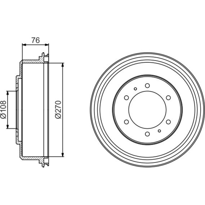BOSCH 0 986 477 233 Bremstrommel BOSCH 0 986 477 233 Bremstrommel