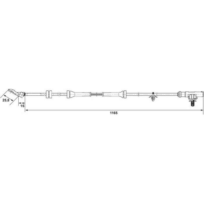 Sensor, Raddrehzahl 0 265 007 537