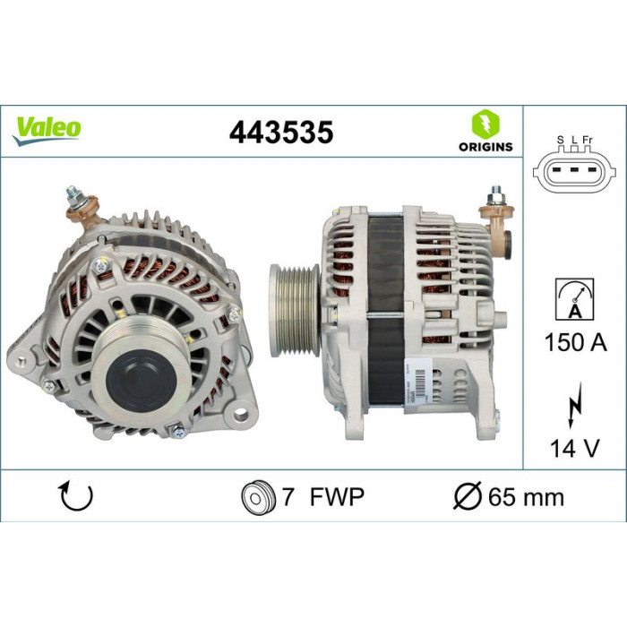 Valeo 443535 Generator ORIGINS Valeo 443535 Generator ORIGINS