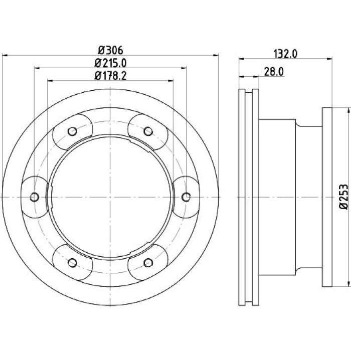 Hella 8DD 355 115-551 Bremsscheibe