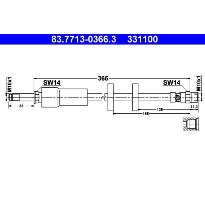 ATE 83.7713-0366.3 Bremsschlauch ATE 83.7713-0366.3 Bremsschlauch
