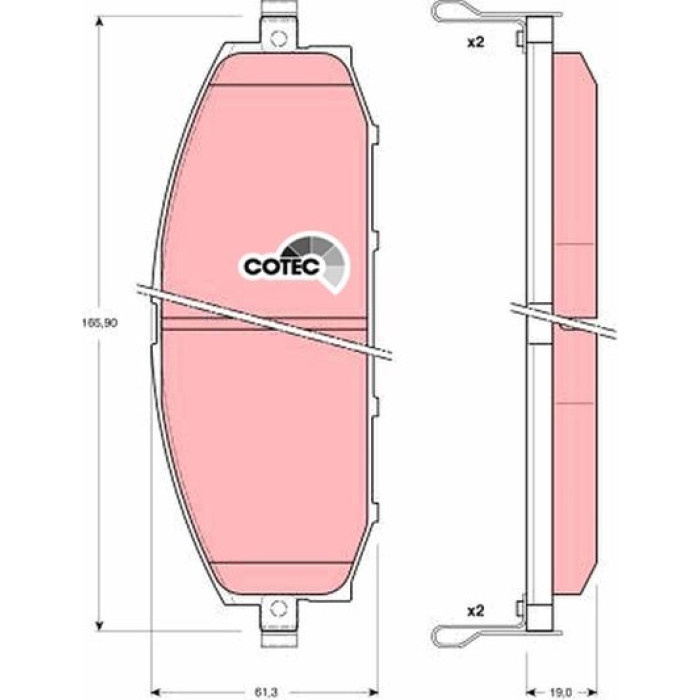 TRW GDB3222 Bremsbelagsatz, Scheibenbremse COTEC