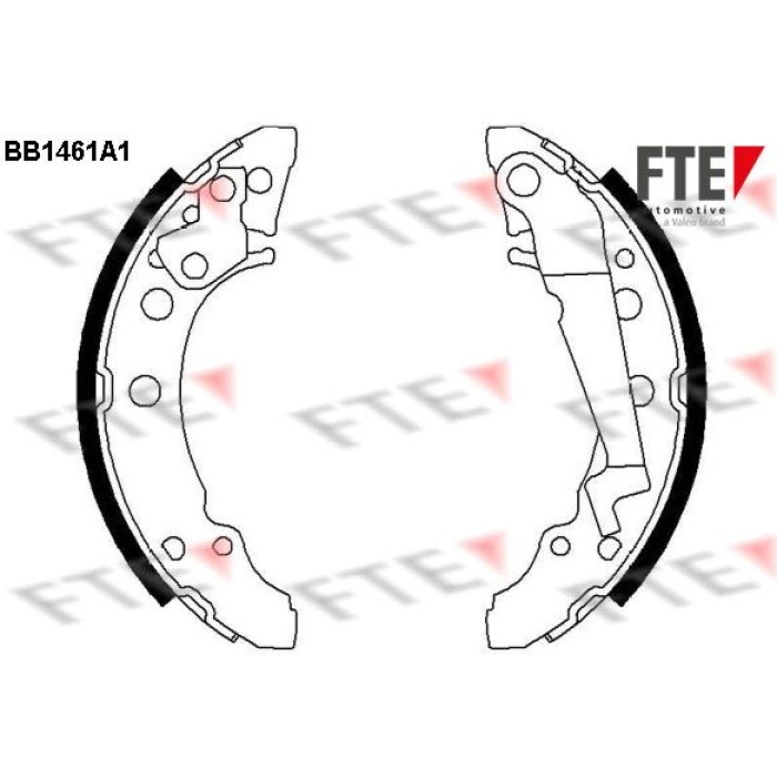 FTE 9100179 Bremsbackensatz FTE 9100179 Bremsbackensatz