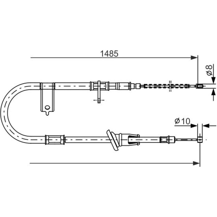 BOSCH 1 987 477 614 Seilzug, Feststellbremse BOSCH 1 987 477 614 Seilzug, Feststellbremse