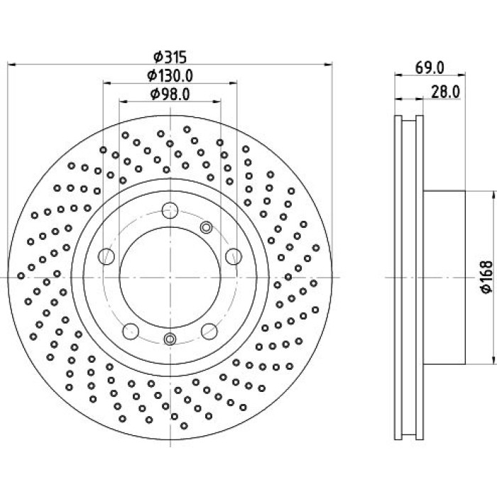 Hella 8DD 355 125-061 Bremsscheibe Pro High Carbon Hella 8DD 355 125-061 Bremsscheibe Pro High Carbon