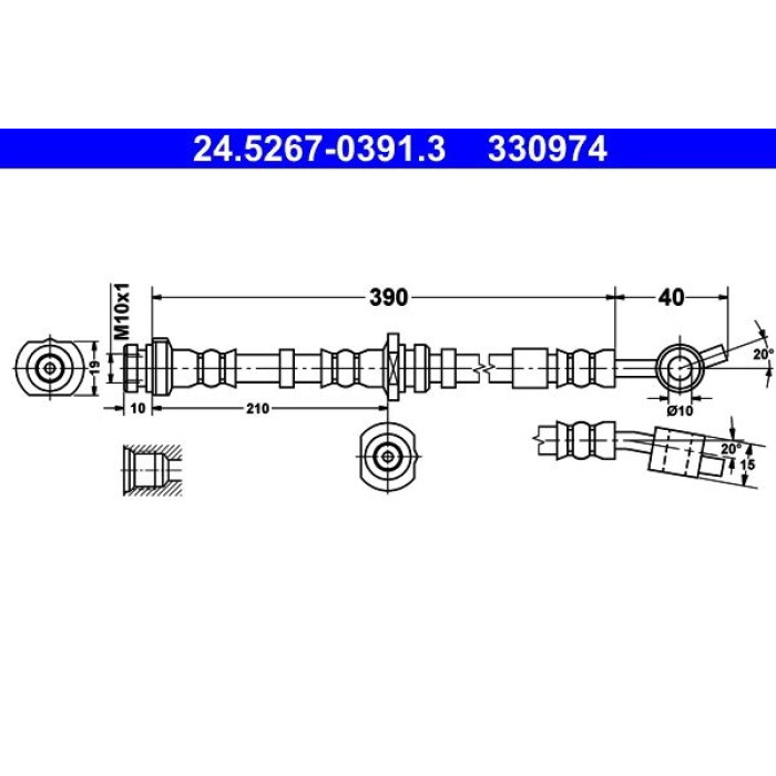 ATE 24.5267-0391.3 Bremsschlauch