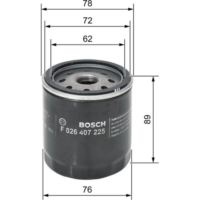 BOSCH F 026 407 225 Ölfilter