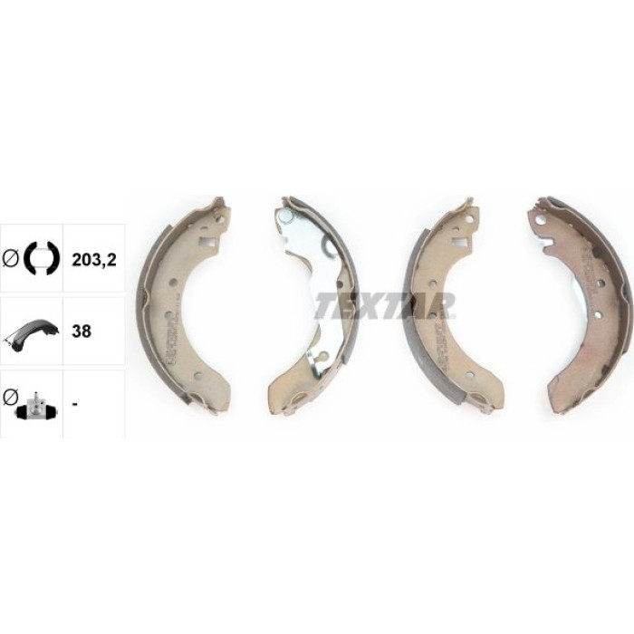 Textar 91027200 Bremsbackensatz Textar 91027200 Bremsbackensatz
