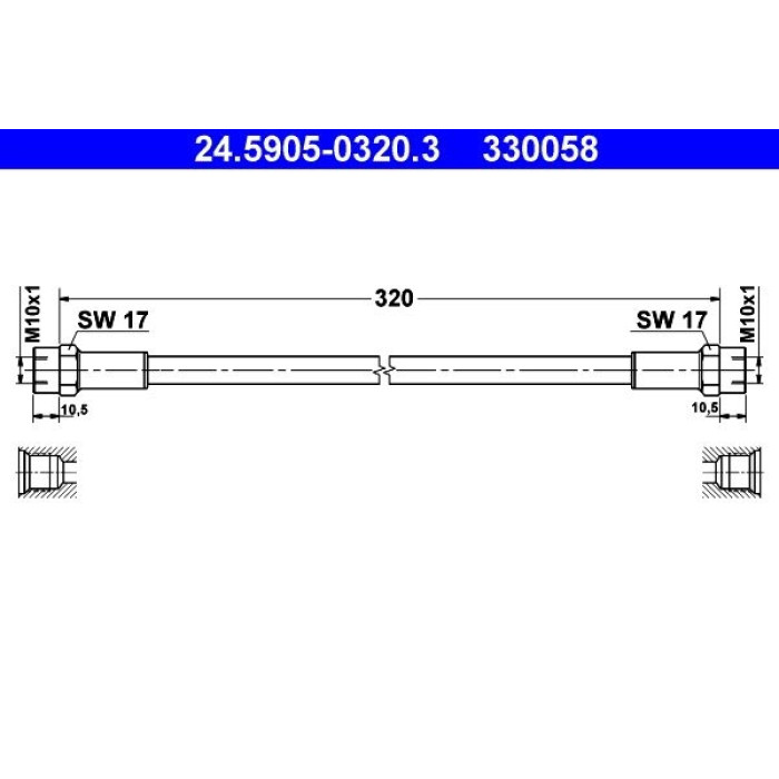 ATE 24.5905-0320.3 Kupplungsschlauch