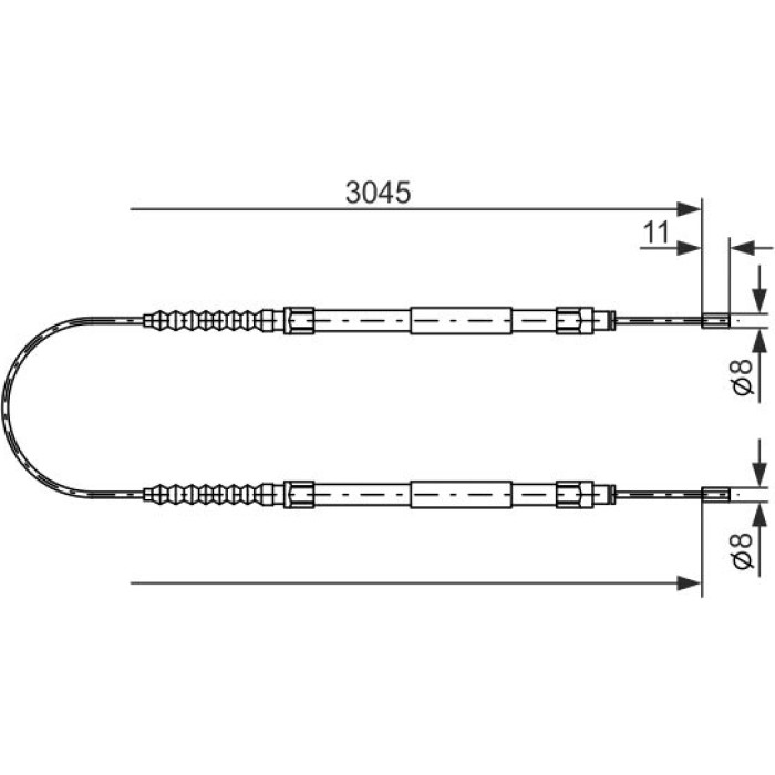 BOSCH 1 987 477 115 Seilzug, Feststellbremse BOSCH 1 987 477 115 Seilzug, Feststellbremse