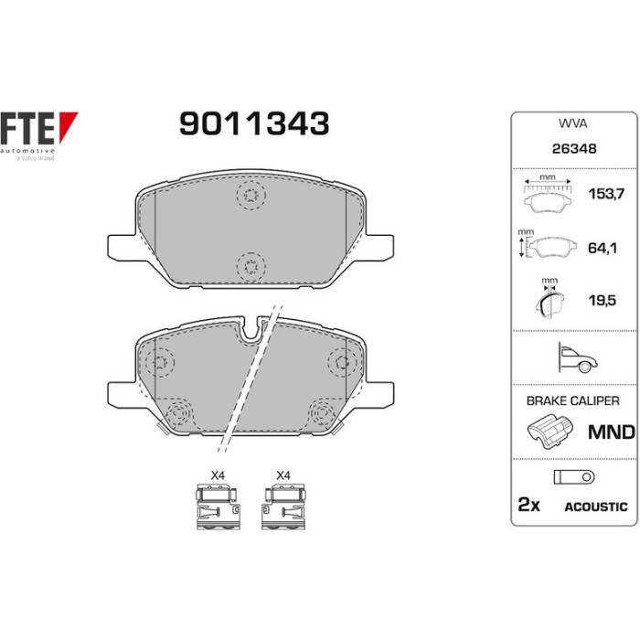 FTE 9011343 Bremsbelagsatz, Scheibenbremse FTE 9011343 Bremsbelagsatz, Scheibenbremse