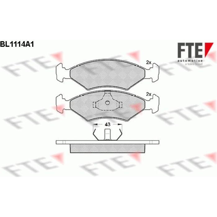 FTE 9010030 Bremsbelagsatz, Scheibenbremse FTE 9010030 Bremsbelagsatz, Scheibenbremse