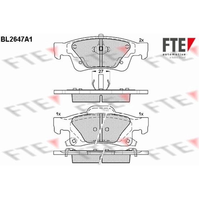 FTE 9011037 Bremsbelagsatz, Scheibenbremse FTE 9011037 Bremsbelagsatz, Scheibenbremse