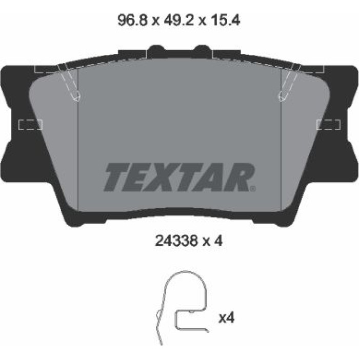 Textar 2433801 Bremsbelagsatz, Scheibenbremse Textar 2433801 Bremsbelagsatz, Scheibenbremse
