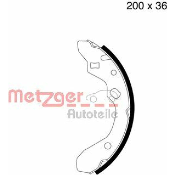 Metzger MG 603 Bremsbackensatz Metzger MG 603 Bremsbackensatz