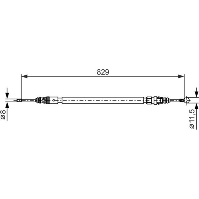 BOSCH 1 987 482 372 Seilzug, Feststellbremse