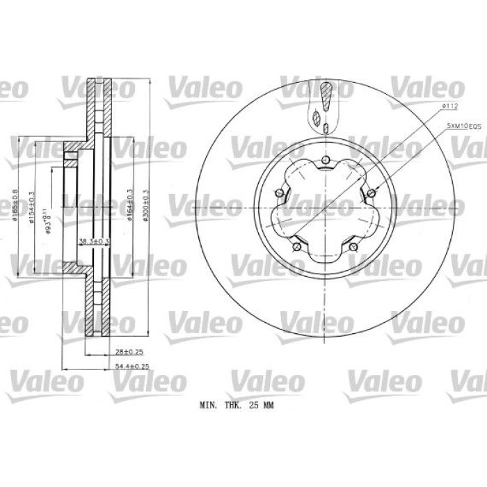 Valeo 187151 Bremsscheibe OptiDISC Valeo 187151 Bremsscheibe OptiDISC