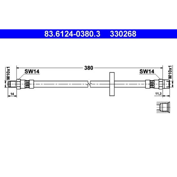 ATE 83.6124-0380.3 Bremsschlauch ATE 83.6124-0380.3 Bremsschlauch