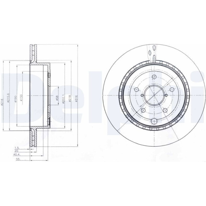 Delphi BG4287 Bremsscheibe Delphi BG4287 Bremsscheibe