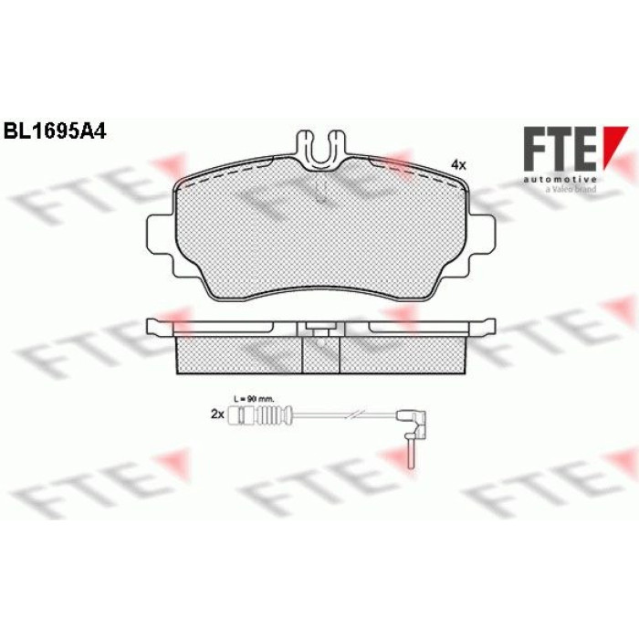 FTE 9010305 Bremsbelagsatz, Scheibenbremse FTE 9010305 Bremsbelagsatz, Scheibenbremse