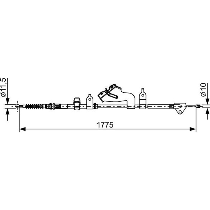 BOSCH 1 987 482 655 Seilzug, Feststellbremse BOSCH 1 987 482 655 Seilzug, Feststellbremse