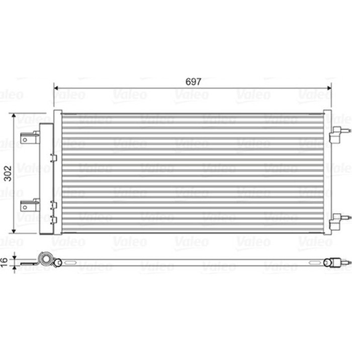 Valeo 822626 Kondensator, Klimaanlage Valeo 822626 Kondensator, Klimaanlage