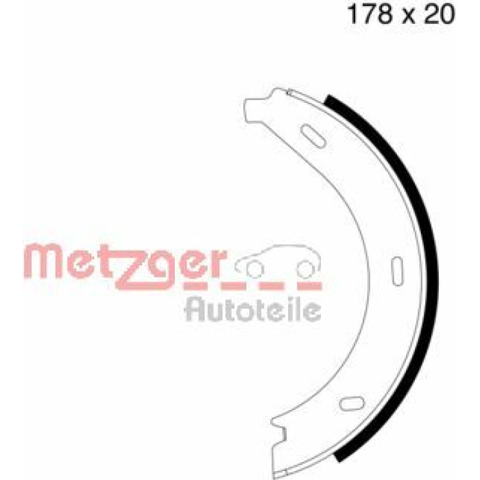 Metzger MG 710 Bremsbackensatz, Feststellbremse Metzger MG 710 Bremsbackensatz, Feststellbremse