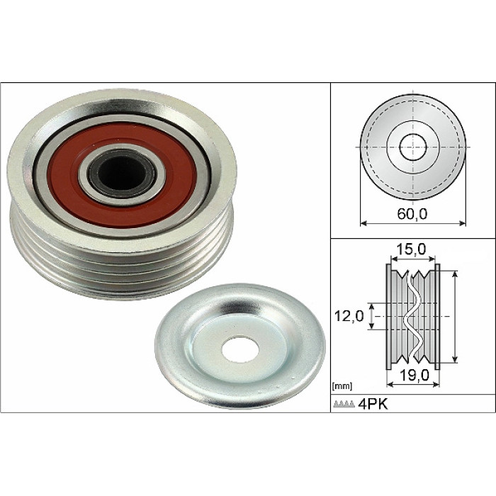 INA 531 0887 10 Spannrolle, Keilrippenriemen