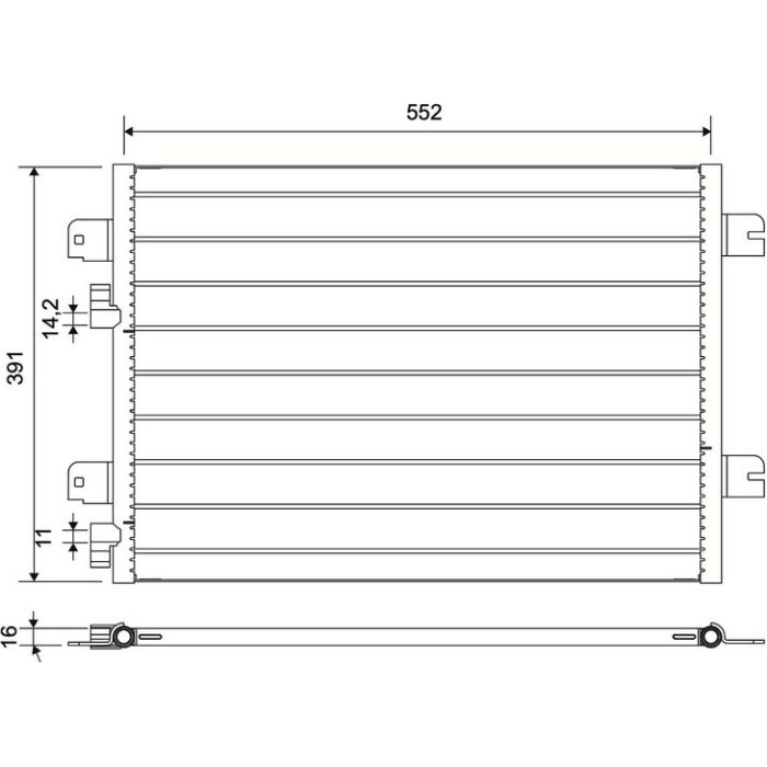 Valeo 817701 Kondensator, Klimaanlage Valeo 817701 Kondensator, Klimaanlage