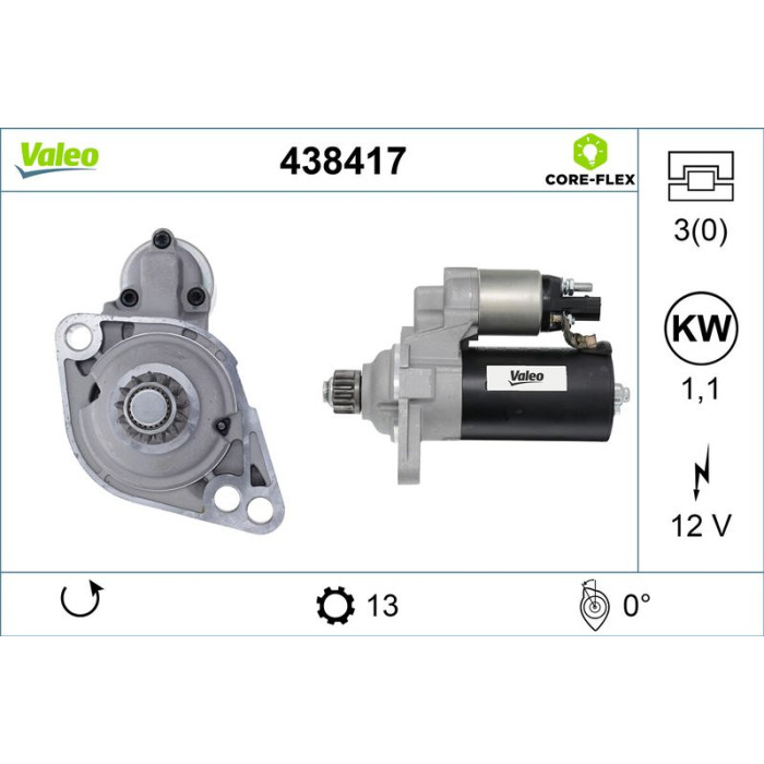 Valeo 438417 Starter CORE-FLEX Valeo 438417 Starter CORE-FLEX