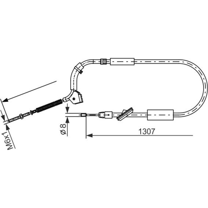 BOSCH 1 987 477 223 Seilzug, Feststellbremse BOSCH 1 987 477 223 Seilzug, Feststellbremse