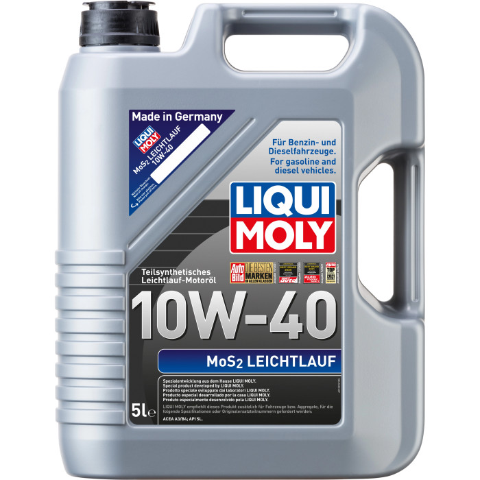 LIQUI MOLY 1092 MoS2 Leichtlauf 10W-40 Motoröl, 5L LIQUI MOLY 1092 MoS2 Leichtlauf 10W-40 Motoröl, 5L