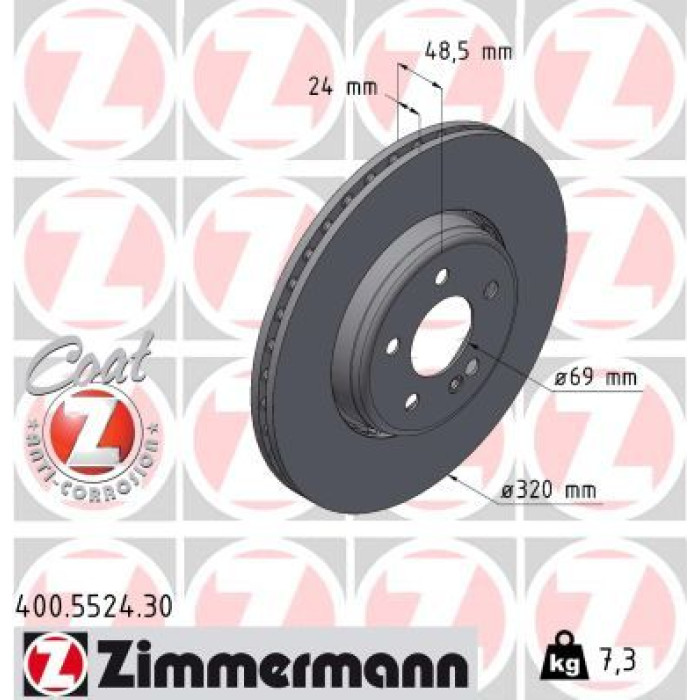 Zimmermann 400.5524.30 Bremsscheibe FORMULA S