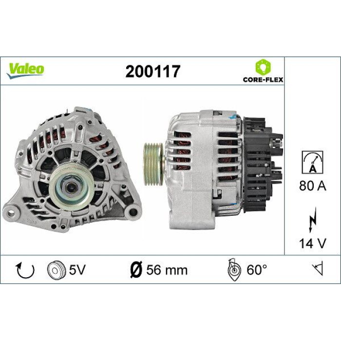 Valeo 200117 Generator CORE-FLEX Valeo 200117 Generator CORE-FLEX