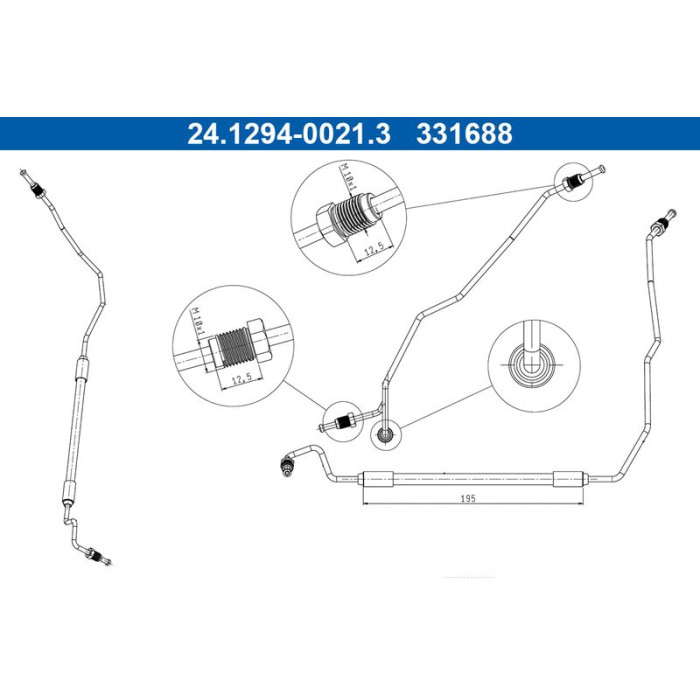 ATE 24.1294-0021.3 Bremsschlauch ATE 24.1294-0021.3 Bremsschlauch